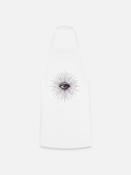 Mystisches Augen-Strahlen-Design - Kochschürze - Weiß
