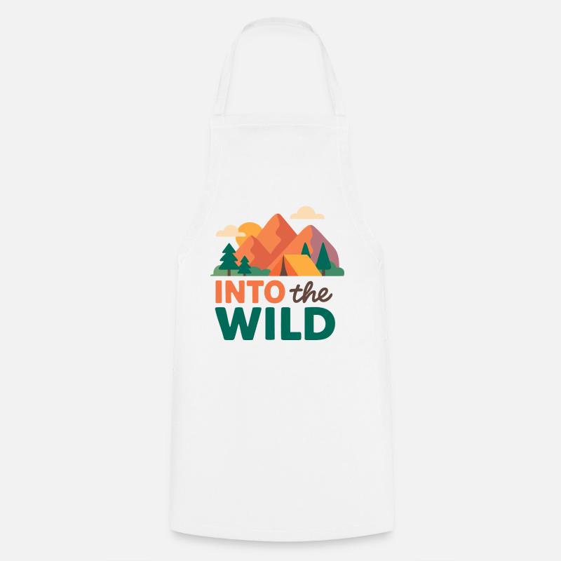 Mountains and forest wilderness - Cooking Apron - white