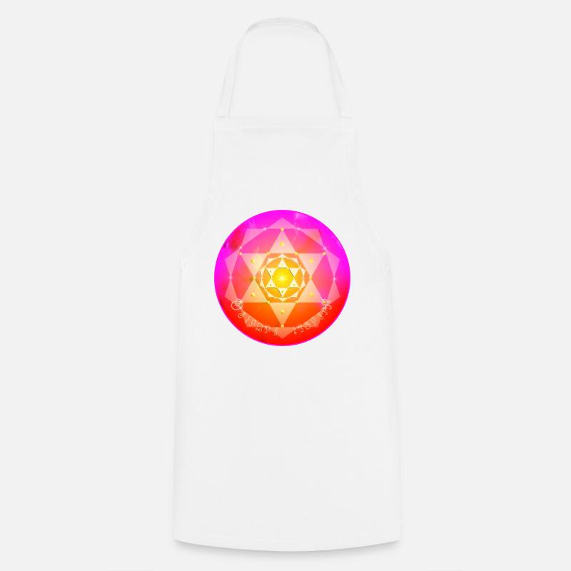 Kordulah Crystal Mandala - ElshaddaiShikaina - Cooking Apron - white