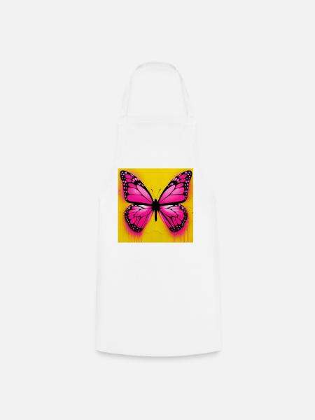 Schmetterling - Kochschürze - Weiß