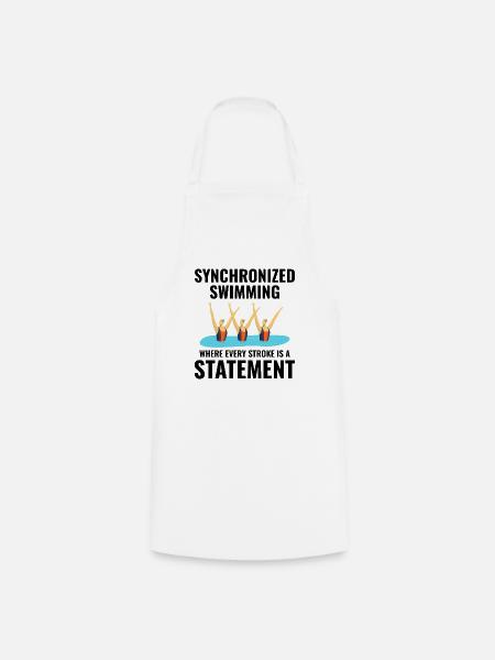 Triumphierende Synchro-Schwimmer - Kochschürze - Weiß