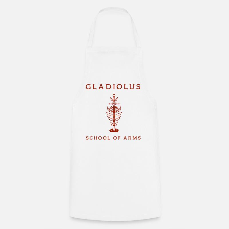 Gladiole rot - Kochschürze - Weiß