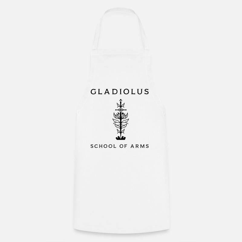 Gladiolus black - Cooking Apron - white