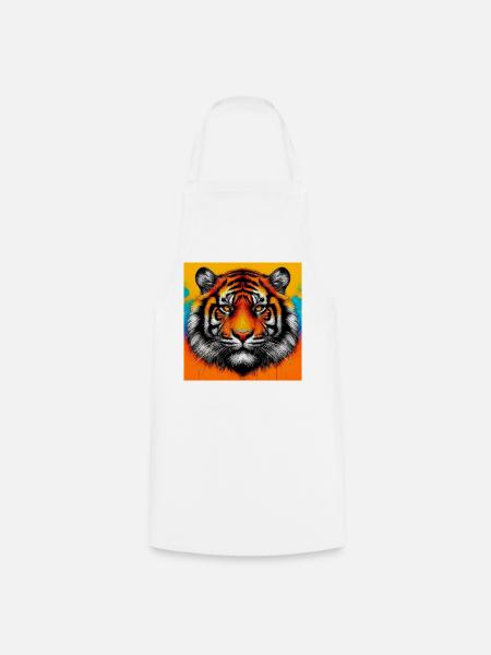 Tiger - Kochschürze - Weiß