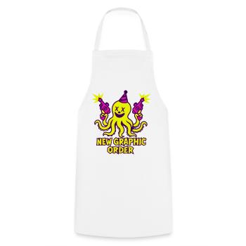 ONG Kraken Neon Pop - Tablier de cuisine - blanc - Devant - AI Model Male 185 dark (185cm)