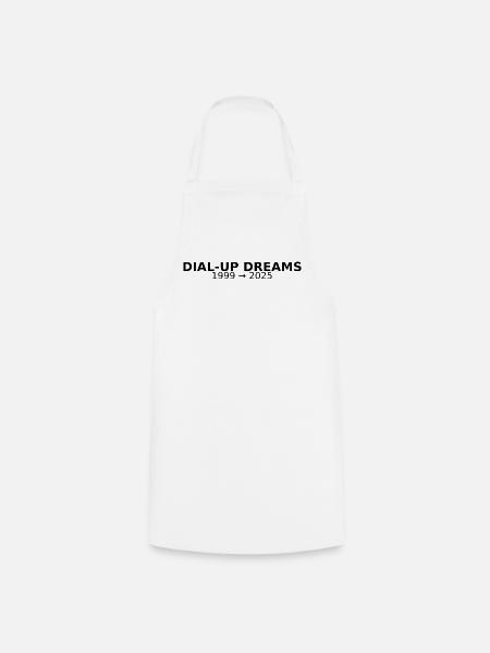 DIAL-UP DREAMS - Cooking Apron - white