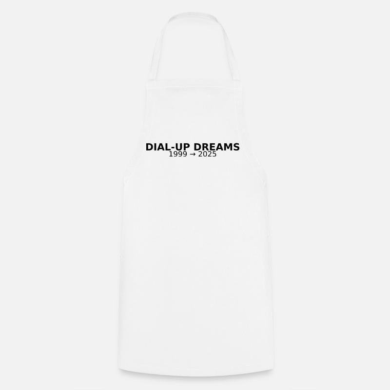 DIAL-UP DREAMS - Cooking Apron - white