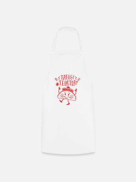 Tacos Tequila Illustration - Kochschürze - Weiß
