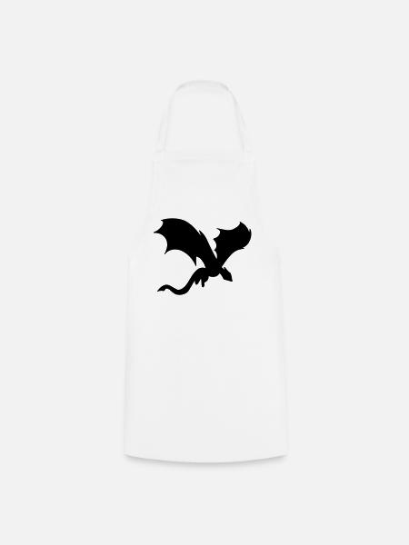 Schatten des mythischen Drachen - Kochschürze - Weiß