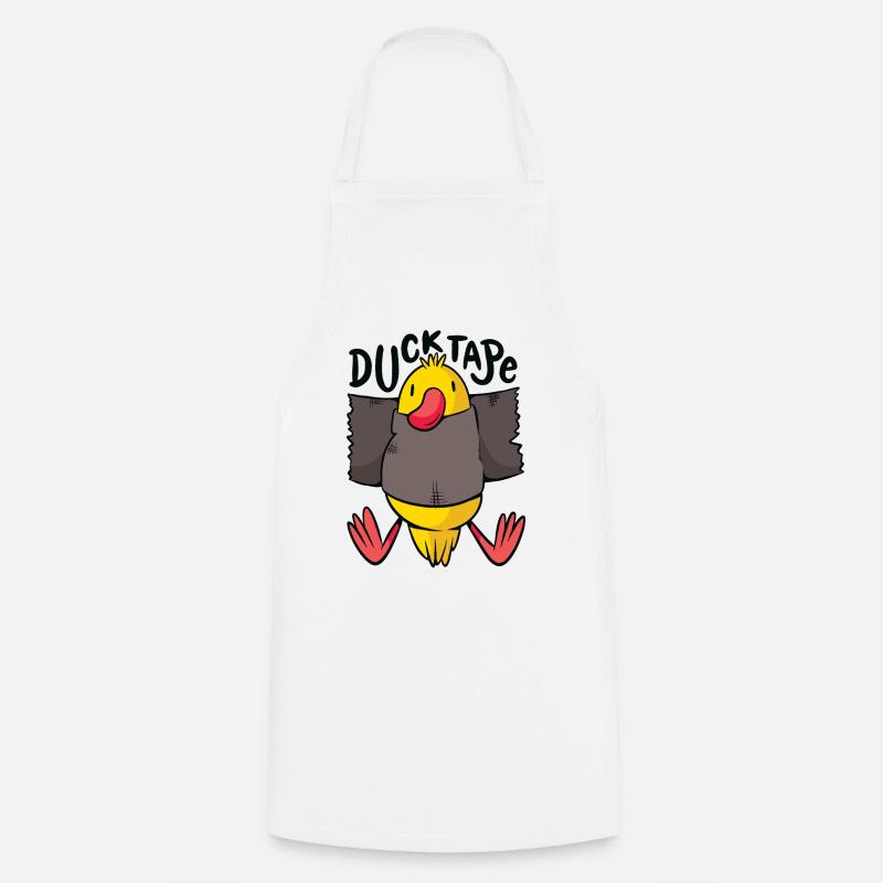 Duck Taping Comedy Character Design - Cooking Apron - white