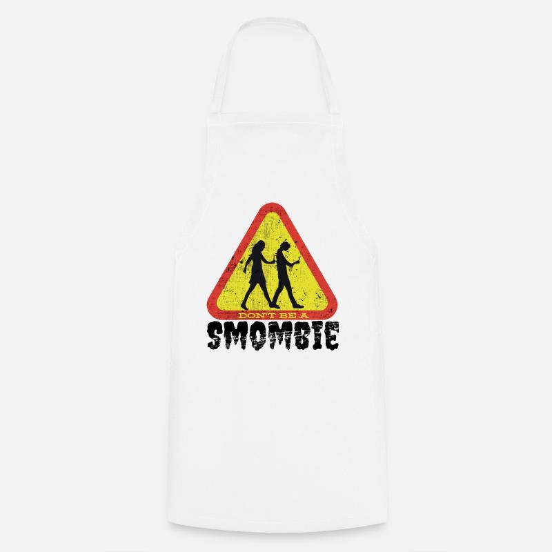 Traffic Warning Don't Be A - Cooking Apron - white