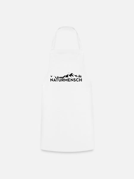 Naturmensch Berge Wald Wandern - Kochschürze - Weiß