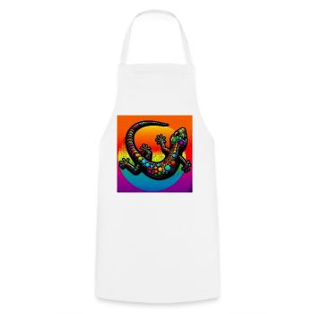 Gecko - Cooking Apron - white - Front - AI Model Male 185 dark (185cm)