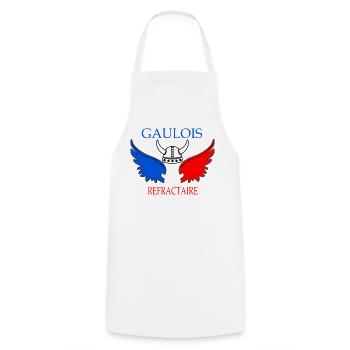 Ailes tricolores de Gaulois Refractaire - Tablier de cuisine - blanc - Devant - AI Model Male 185 dark (185cm)