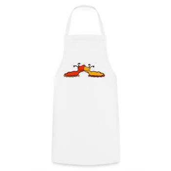 2 Schnecken Kuss Zwei Nacktschnecken Paar Liebe  - Kochschürze - Weiß - Vorne - AI Model Male 185 dark (185cm)