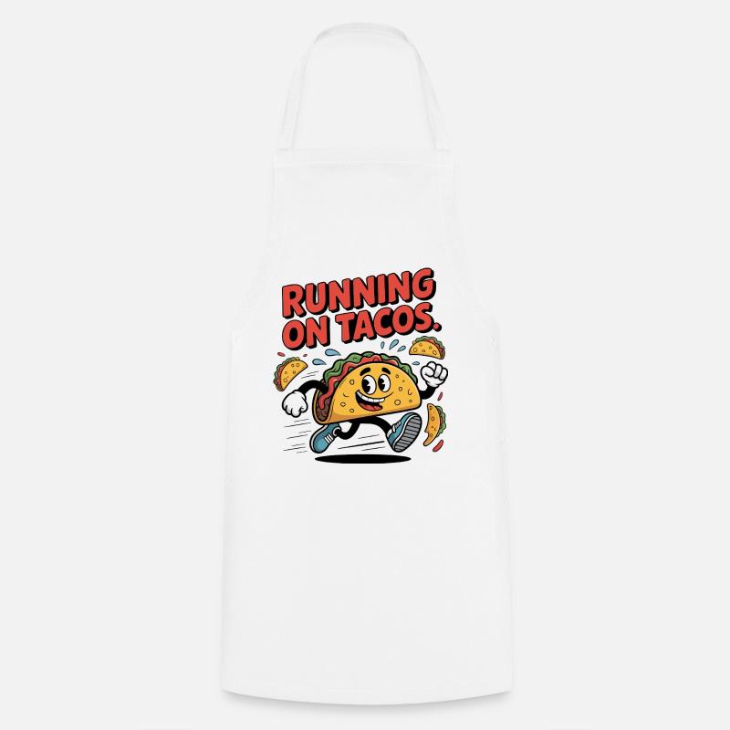 Running taco animation for fun and exercise - Cooking Apron - white