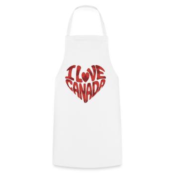 Heart with love for Canada - Cooking Apron - white - Front - AI Model Male 185 dark (185cm)