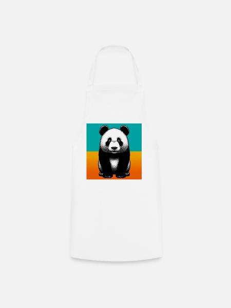 Panda - Kochschürze - Weiß