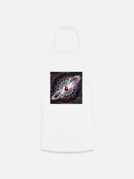 Neon Cosmic Guitar Explosion - Kochschürze - Weiß