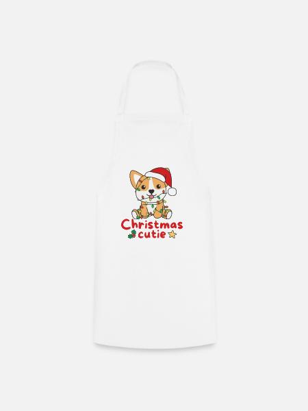 Corgi Weihnachten Hunde Christmas Cutie - Kochschürze - Weiß