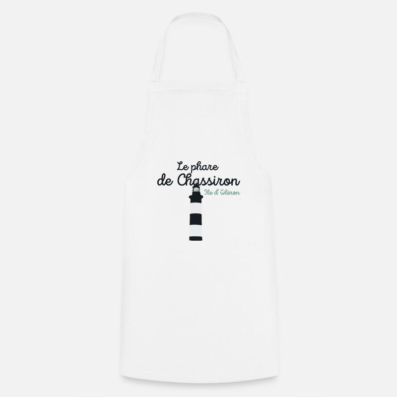 Ile d'Oléron phare de Chassiron - Tablier de cuisine - blanc