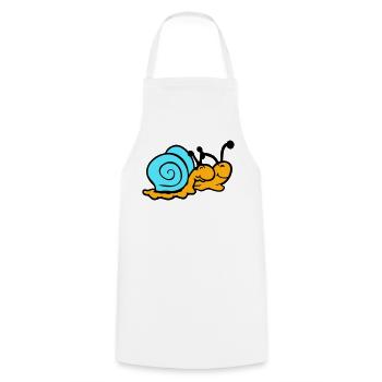 2 Snail Shell Snails Team In Love Friends - Cooking Apron - white - Front - AI Model Male 185 dark (185cm)