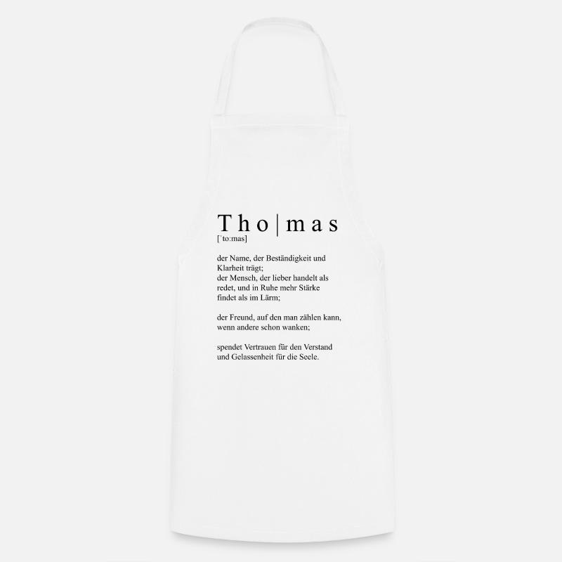 Thomas Definition Typography - Cooking Apron - white