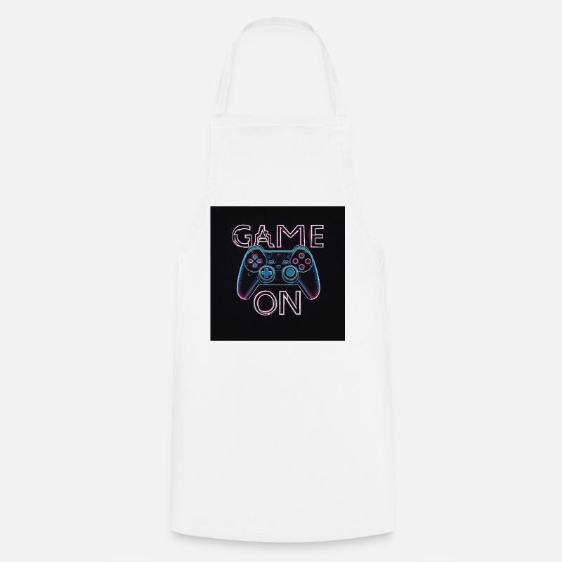 Neon Gaming Controller Design - Kochschürze - Weiß