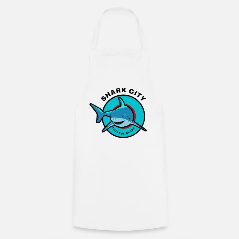 Shark_city - Cooking Apron - white