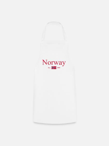 Norway - Norge - Norwegen - Flagge - Skandinavien - Kochschürze - Weiß