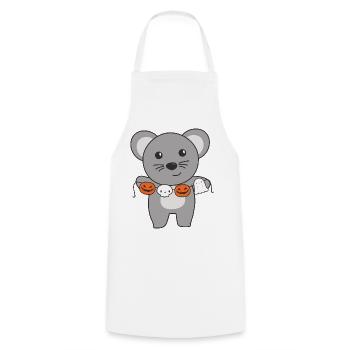 Maus Happy Halloween Kürbis Geist Kostüm - Kochschürze - Weiß - Vorne - AI Model Male 185 dark (185cm)