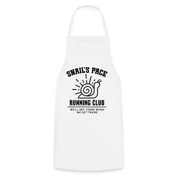 Snail's Pace Running Club - Cooking Apron - white - Front - AI Model Male 185 dark (185cm)