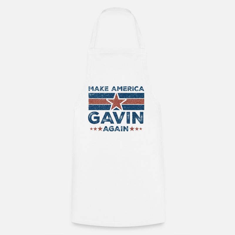 Gavin Make America - Cooking Apron - white