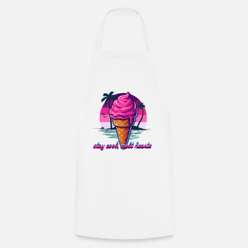 Pink Eiscreme Sunset Design - Kochschürze - Weiß