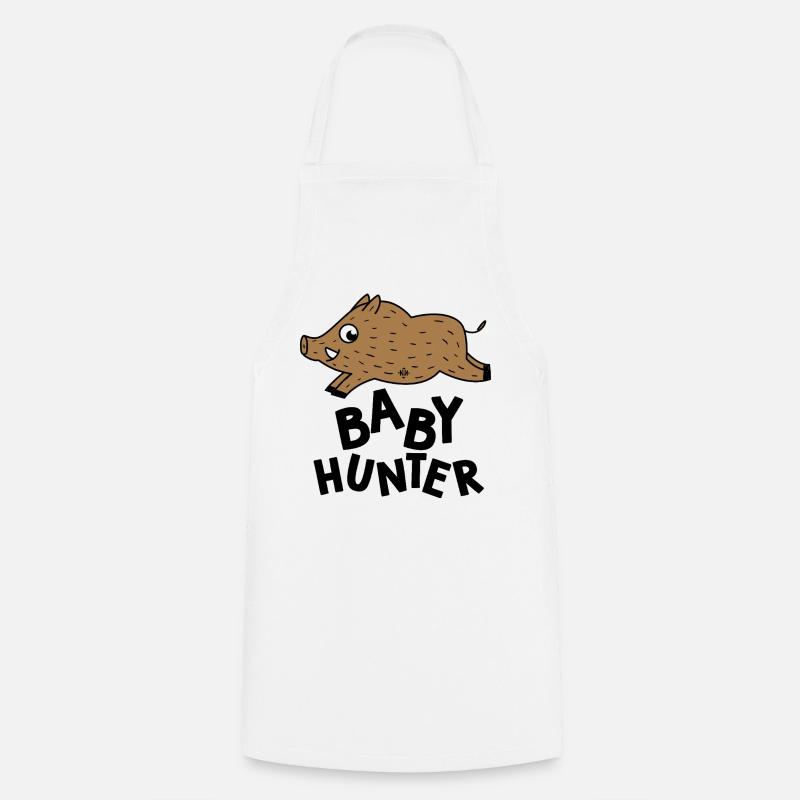 bébé chasseur pour naissance grossesse chasse - Tablier de cuisine - blanc