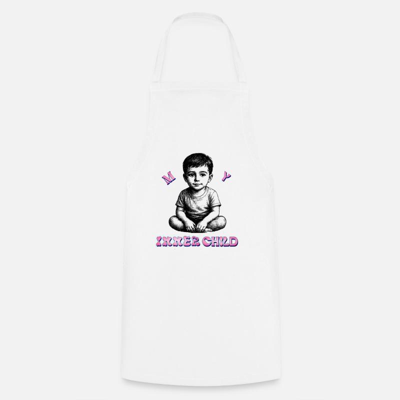 Cuddly toy children's design with UV varnish effect - Cooking Apron - white
