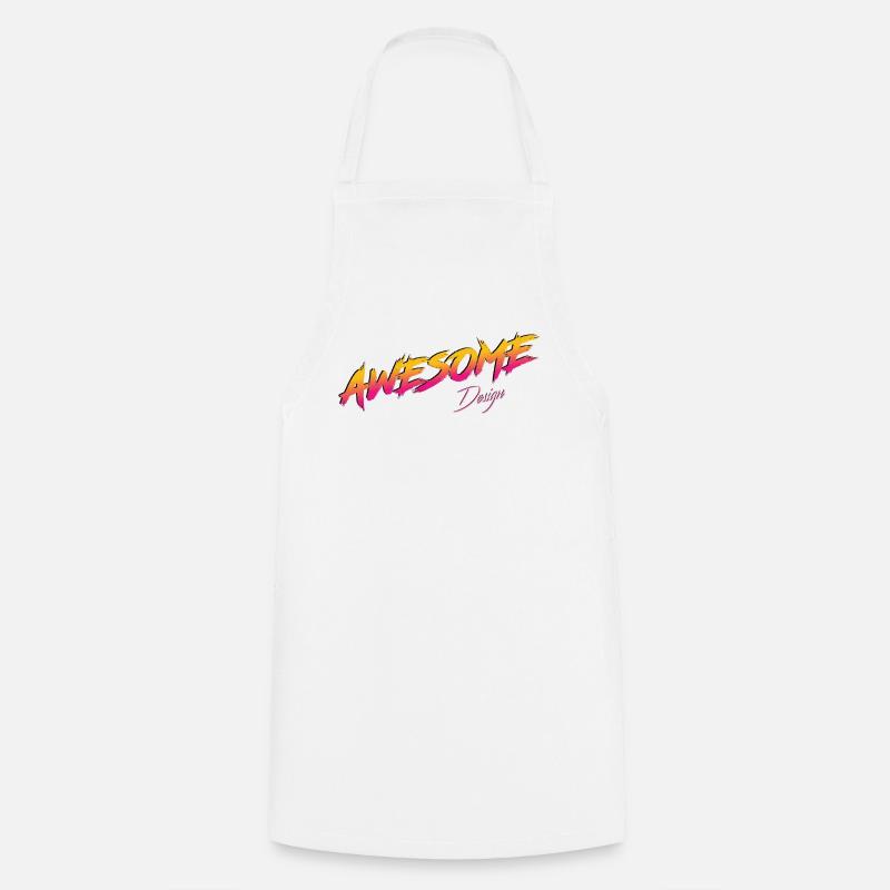 Logo Awesome Design - Tablier de cuisine - blanc