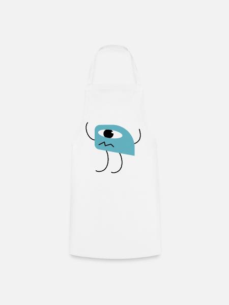 Süßes kleines Monster Zyklop Design - Kochschürze - Weiß