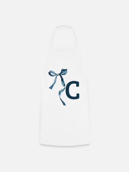 Monogram c Geschenkidee - Kochschürze - Weiß