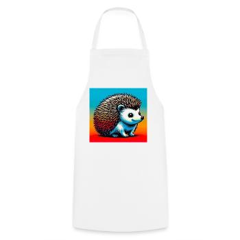 hedgehog - Cooking Apron - white - Front - AI Model Male 185 dark (185cm)