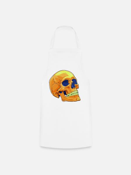 Totenkopf Skull - Kochschürze - Weiß