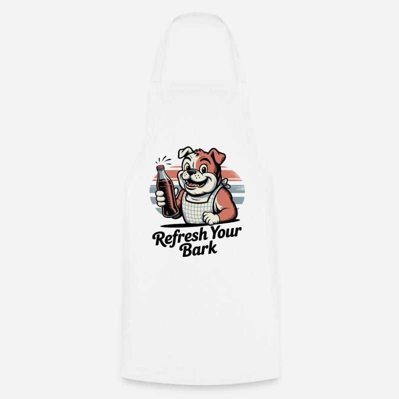 Refresh Your Bark Bulldog - Cooking Apron - white
