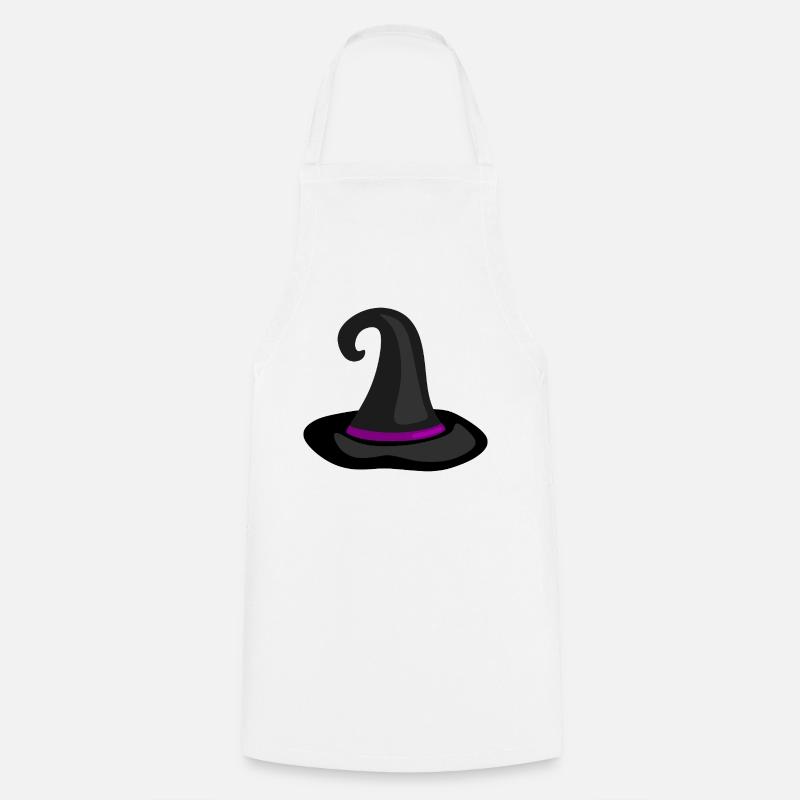 Magical Witch Hat Illustration - Cooking Apron - white