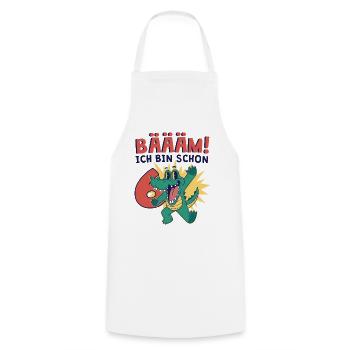 6th birthday gift 6 years children's birthday - Cooking Apron - white - Front - AI Model Male 185 dark (185cm)