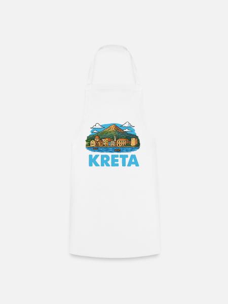 Kreta Insel - Kochschürze - Weiß