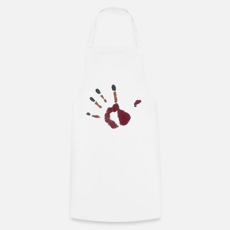 Illustration d’empreinte de main - Tablier de cuisine - blanc