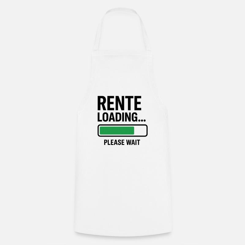 Rente Loading please wait - Kochschürze - Weiß