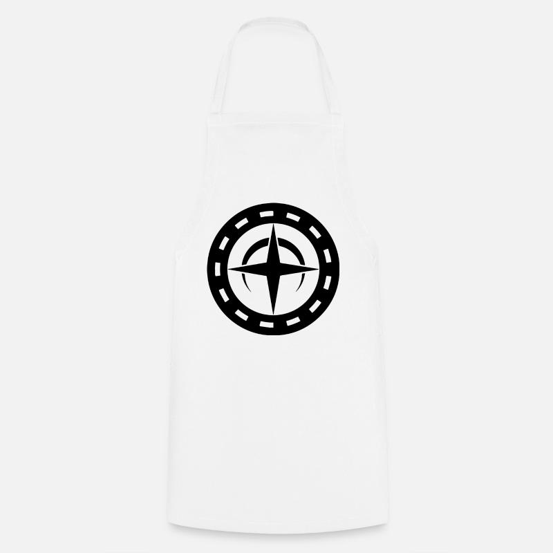 Boussole céleste Crop Circle Art - Tablier de cuisine - blanc
