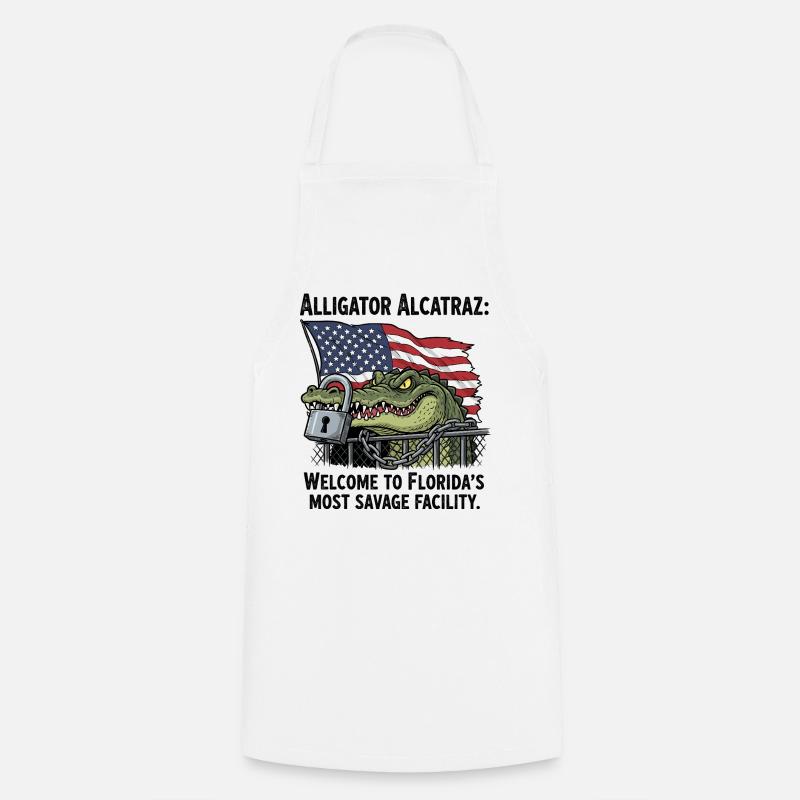Alligator Alcatraz : l’installation la plus sauvage de Floride - Tablier de cuisine - blanc