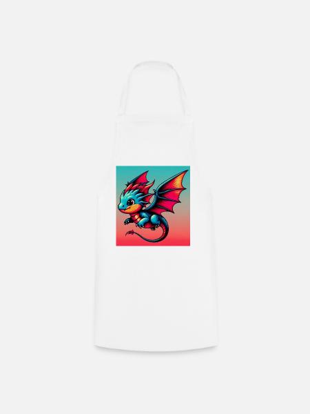 Drache - Kochschürze - Weiß